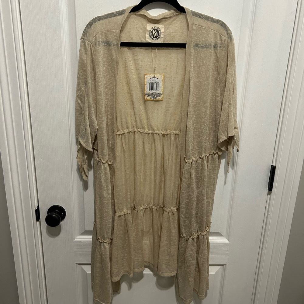 Light weight, short sleeve cardigan